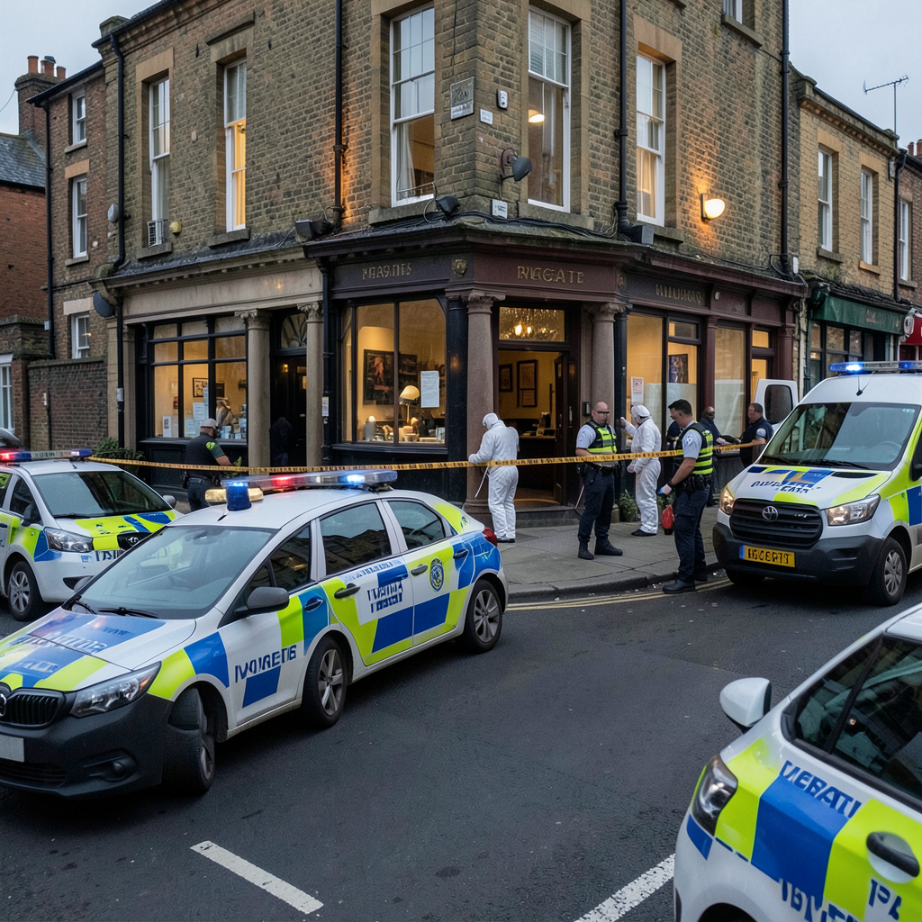 Police cordon on Ivegate as The Drum Winder confirms all safe after incident